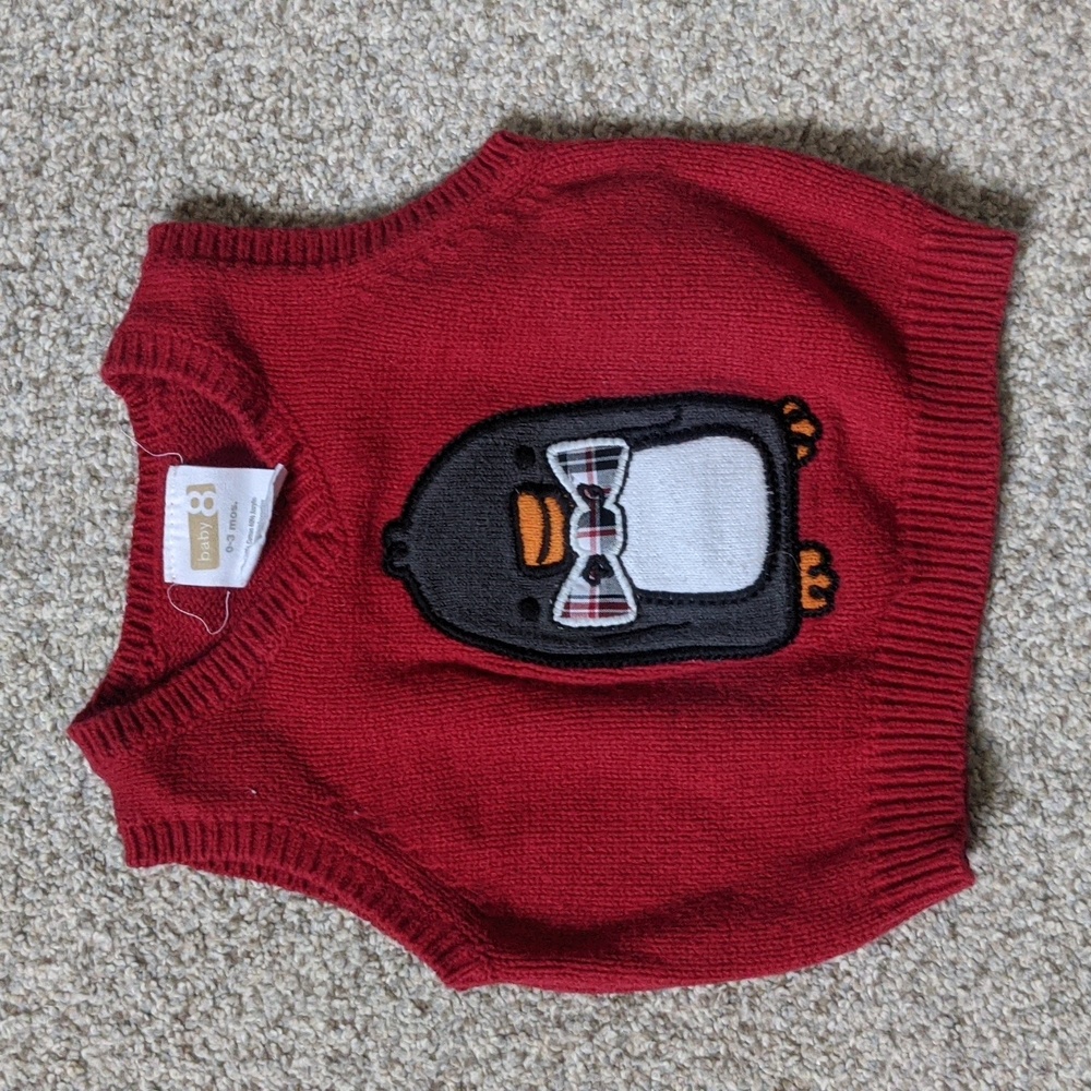 Red Penguin Sweater Vest